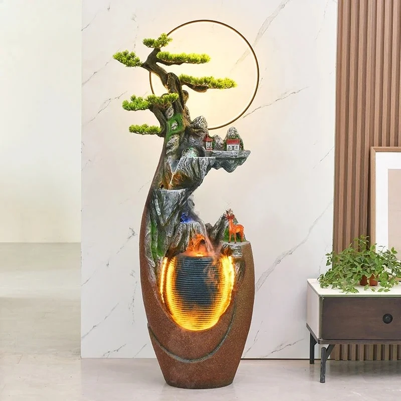 

Generating wealth, flowing water ornament, circulating water entrance, simple and atmospheric floor-to-ceiling model