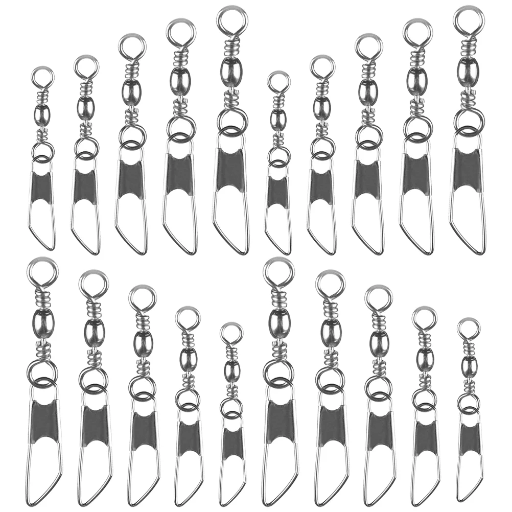 50 Pcs Connector Figure Eight Ring Fishing Gear Pin Swivels Rolling Tackle Lure Accessories Copper