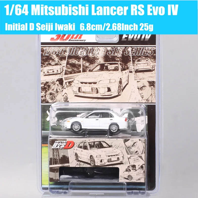 1/64 Schaal Mitsubishi Lancer Evolution EVO IV VIII Racer Seiji Iwaki Automodel Diecast Speelgoedvoertuigen Initial D Hobby Japan HJ64