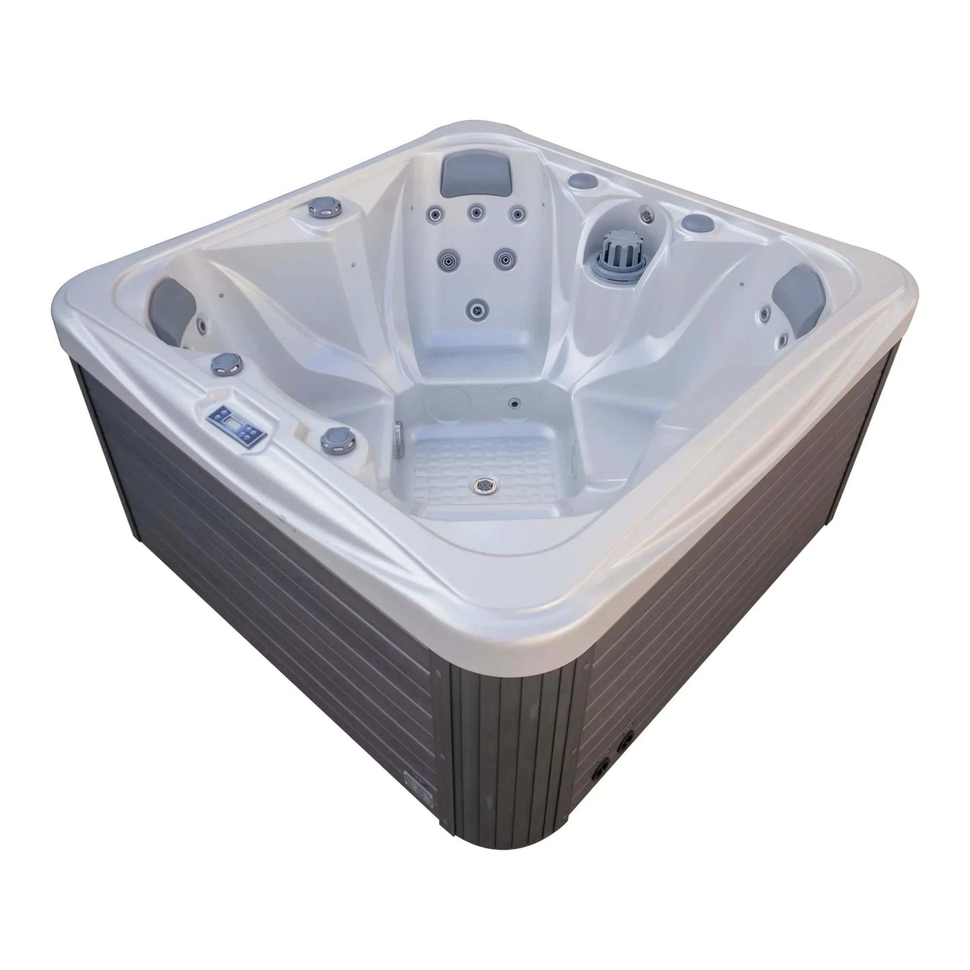 4人用プレイアンドプラグ小型屋外自立式マッサージジェットスパ浴槽ホットタブアクリル屋外バスタブ