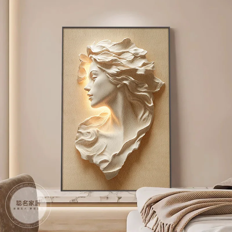 Minimally Wall Lamp Abstract Entrance Hall Decoration Painting Hallway Hanging Painting Background Wall Sconce Lighting Fixtures