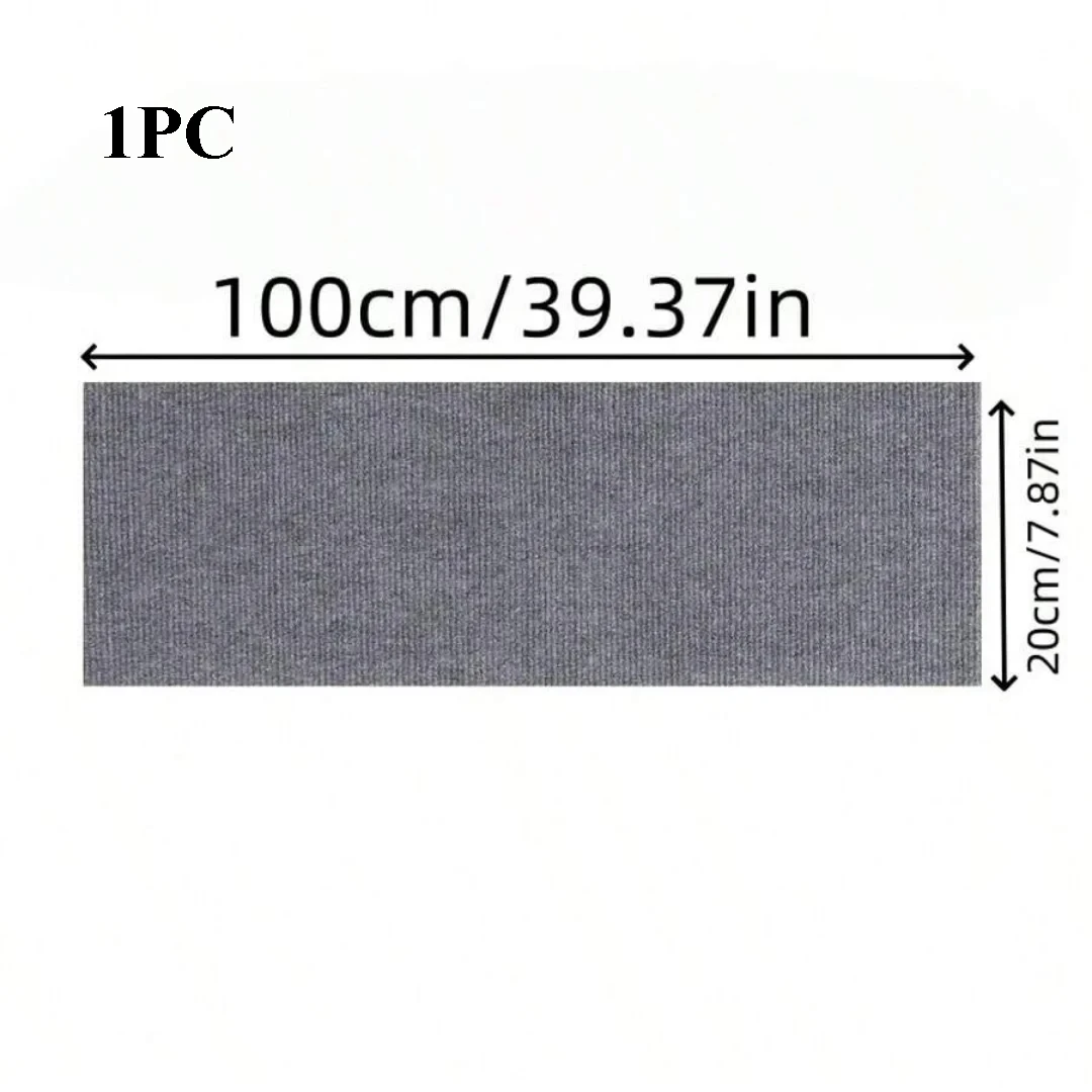 1pc Staircase Mat Self-adhesive Safety Door Mat Soft Stripe Non-Slip Stair Tread Carpet Mat Home Decor