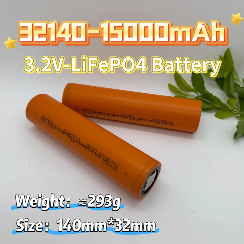 خلية بطارية Roza cinnie-3.2V 32140 15Ah LiFePO4 - DIY 4S/8S 12V/24V/36V دورة عميقة للمركبات الكهربائية والتخييم والعاكس والتفريغ العالي بالطاقة الشمسية