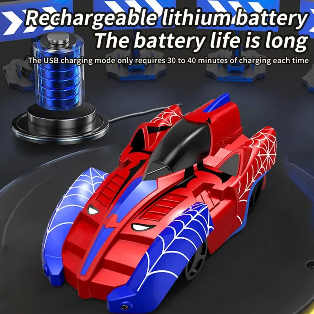 RC Stuntauto Muurklimvoertuig Spinnenweb Draadloze afstandsbediening Raceauto Speelgoed met dynamische verlichting voor kinderen Jongens Geschenken