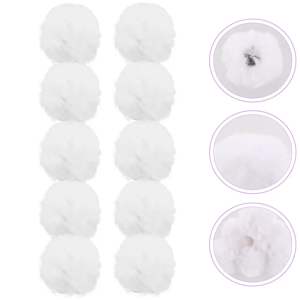 12 قطعة عيد الميلاد بوم بومس الأبيض الكرة كليب القبعات إكسسوارات أحذية DIY بها بنفسك المشاريع الحرفية قبعة بوم بومس فو الأبيض