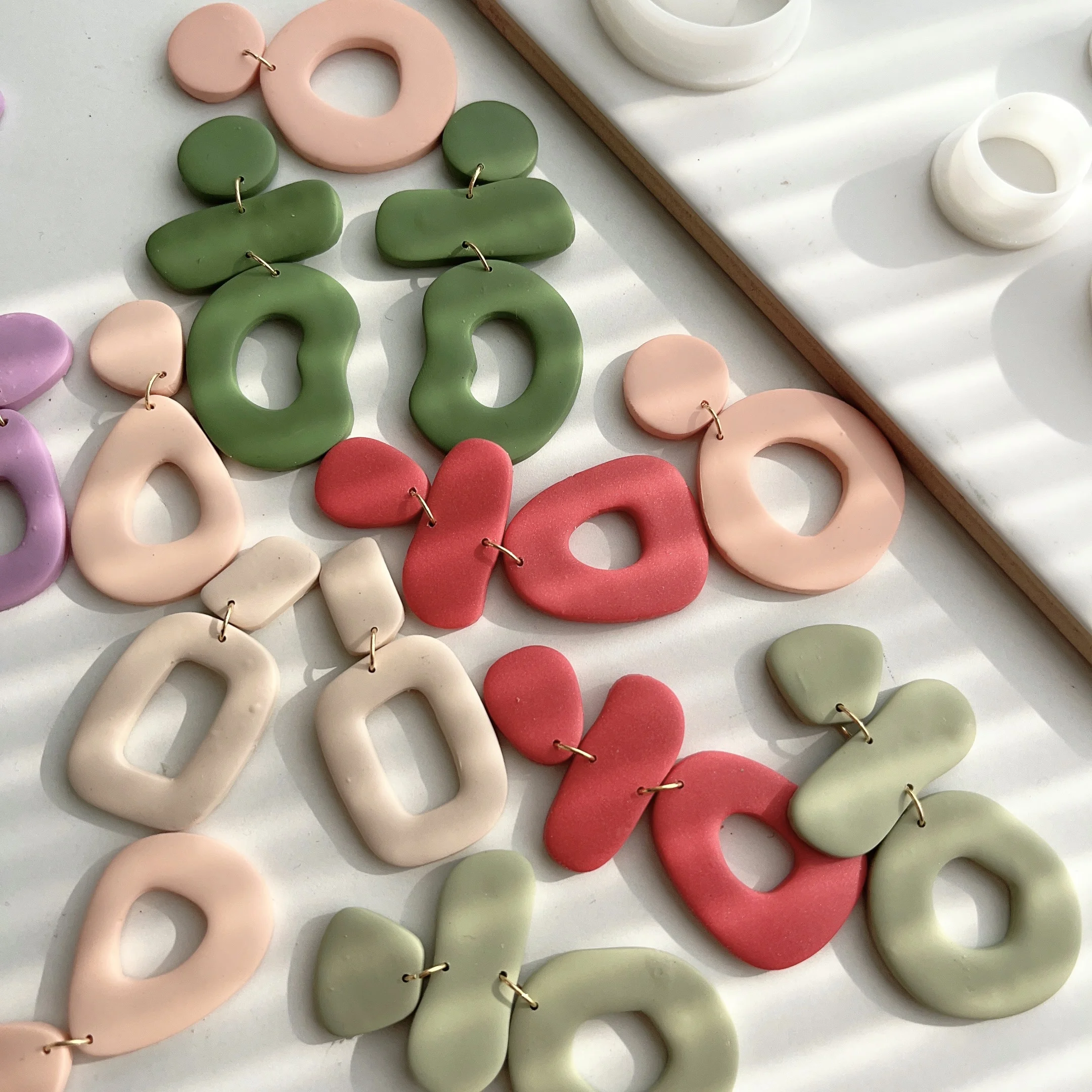 Soft Pottery Polymer Clay Cutter Soft Pottery Mold Cutting Mold DIY Handmade INS French Earrings Jewelry Pendant Making Tool