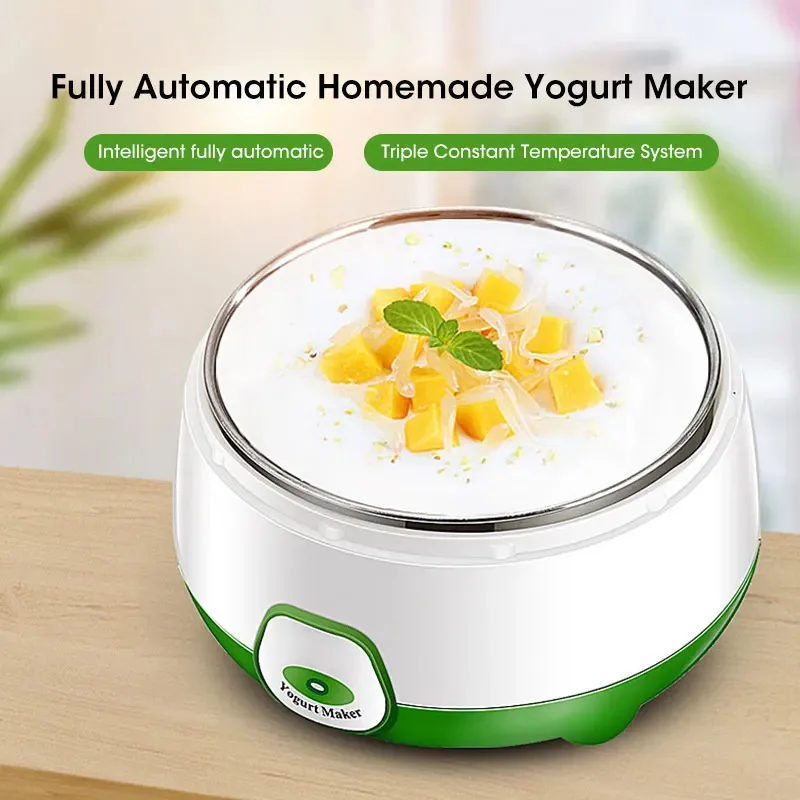 Mini yogur eléctrico multifuncional automático, 1L, 220V, para el hogar, arroz, vino, bricolaje, máquina de fermentación de yogur y Natto