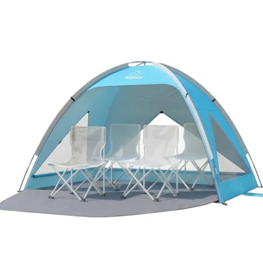 

Large Beach Tent Sun Shelter for -4, UPF 50+ UV Protection Beach Shade Tent, Portable and Easy Setup Cool Cabana with Privacy a