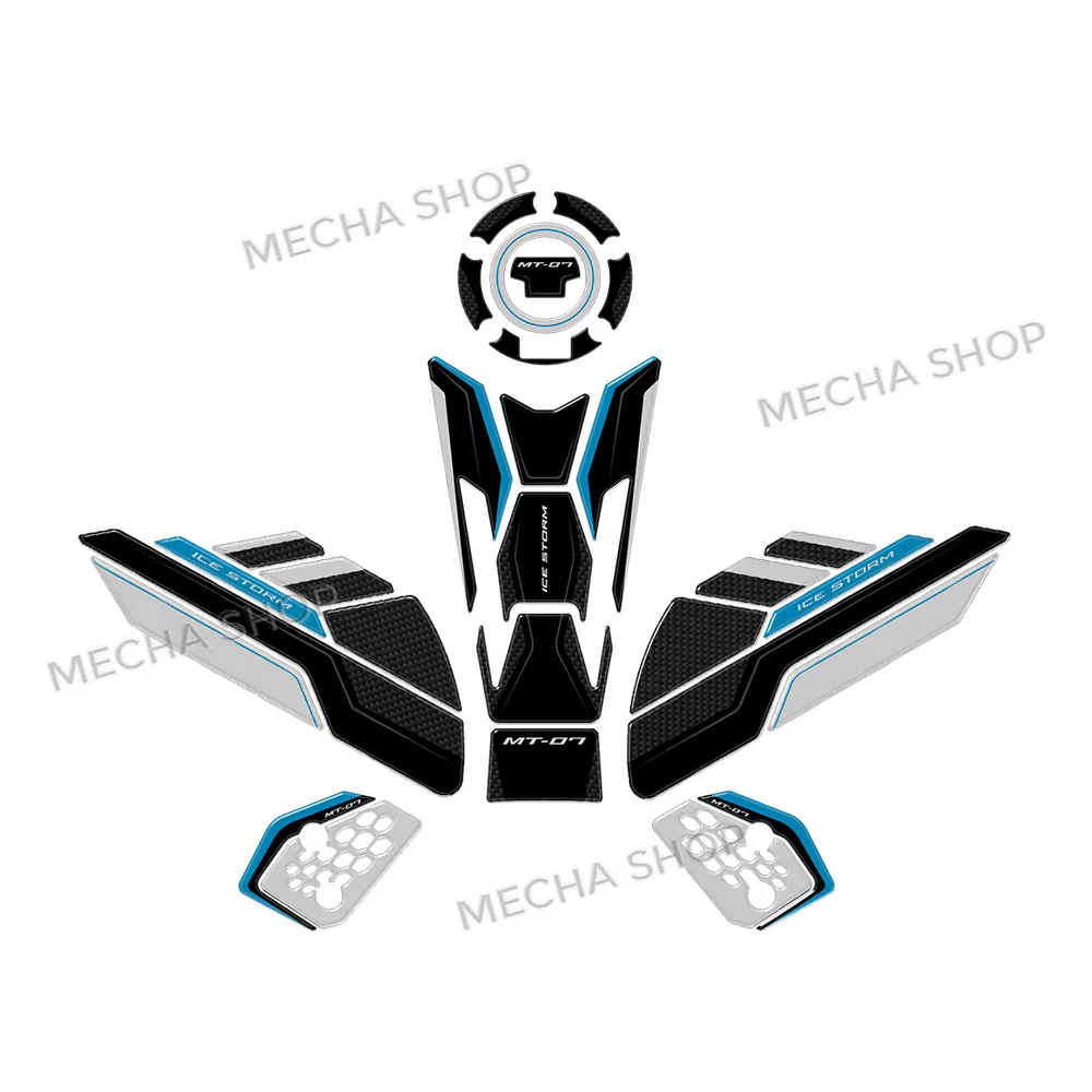 For MT-07 mt07 2025- Motorcycle Stickers Tank Pad Protection Complete Kit