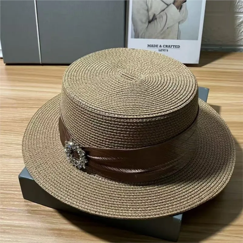 

Новая белая шляпа в стиле Хепберн для детей, с верхом из водонепроницаемой тесьмы.