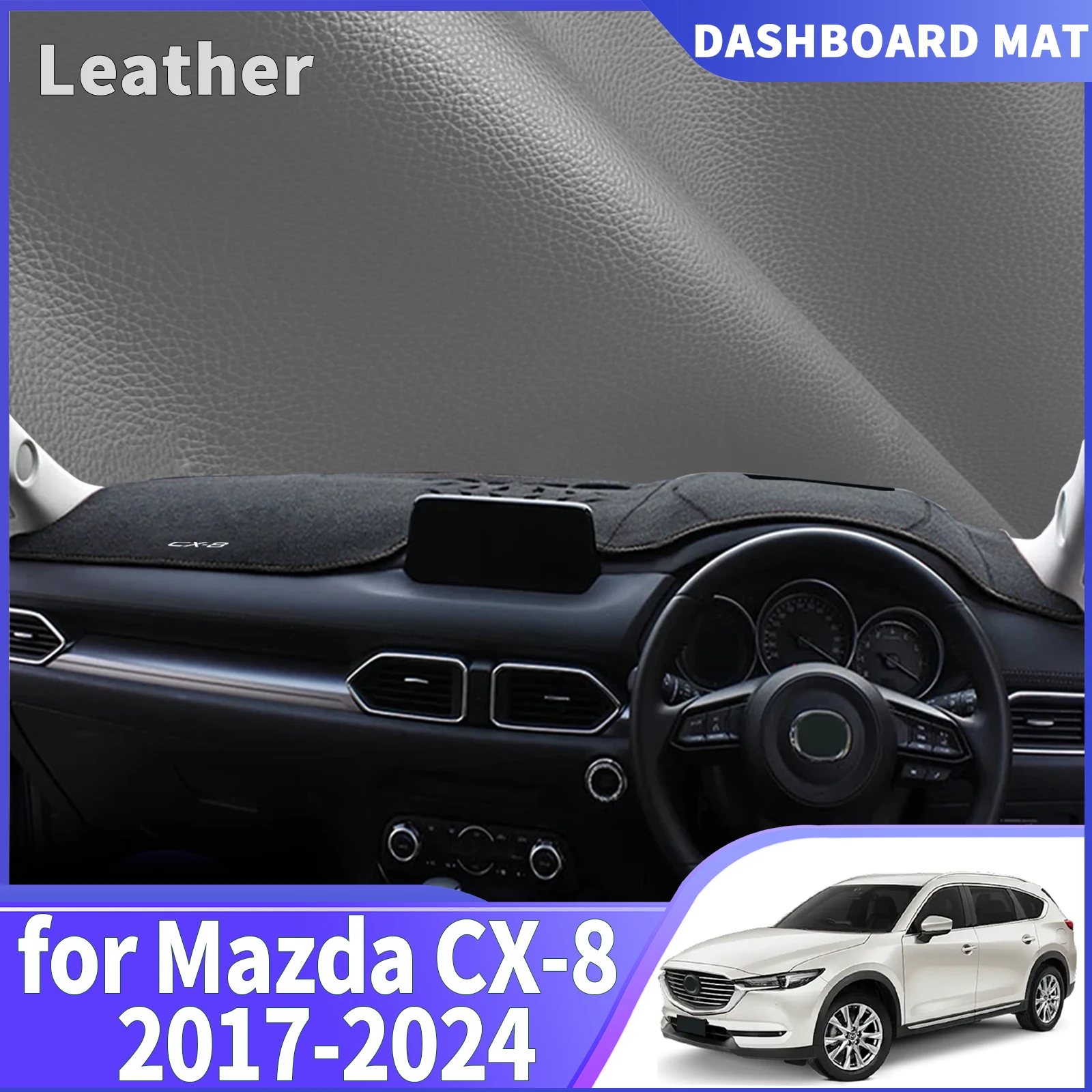 

fit for Mazda CX-8 CX8 2017 2018 2019 2020-2024 Car DashMat Sunshade Dashmat Dashboard Cover Pad Protective Carpet Accessories