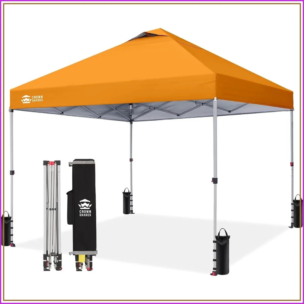 8x8 Pop Up Canopy Tent, One Push Setup, Blue, UV50+, Waterproof, Steel Frame, for Outdoor Events