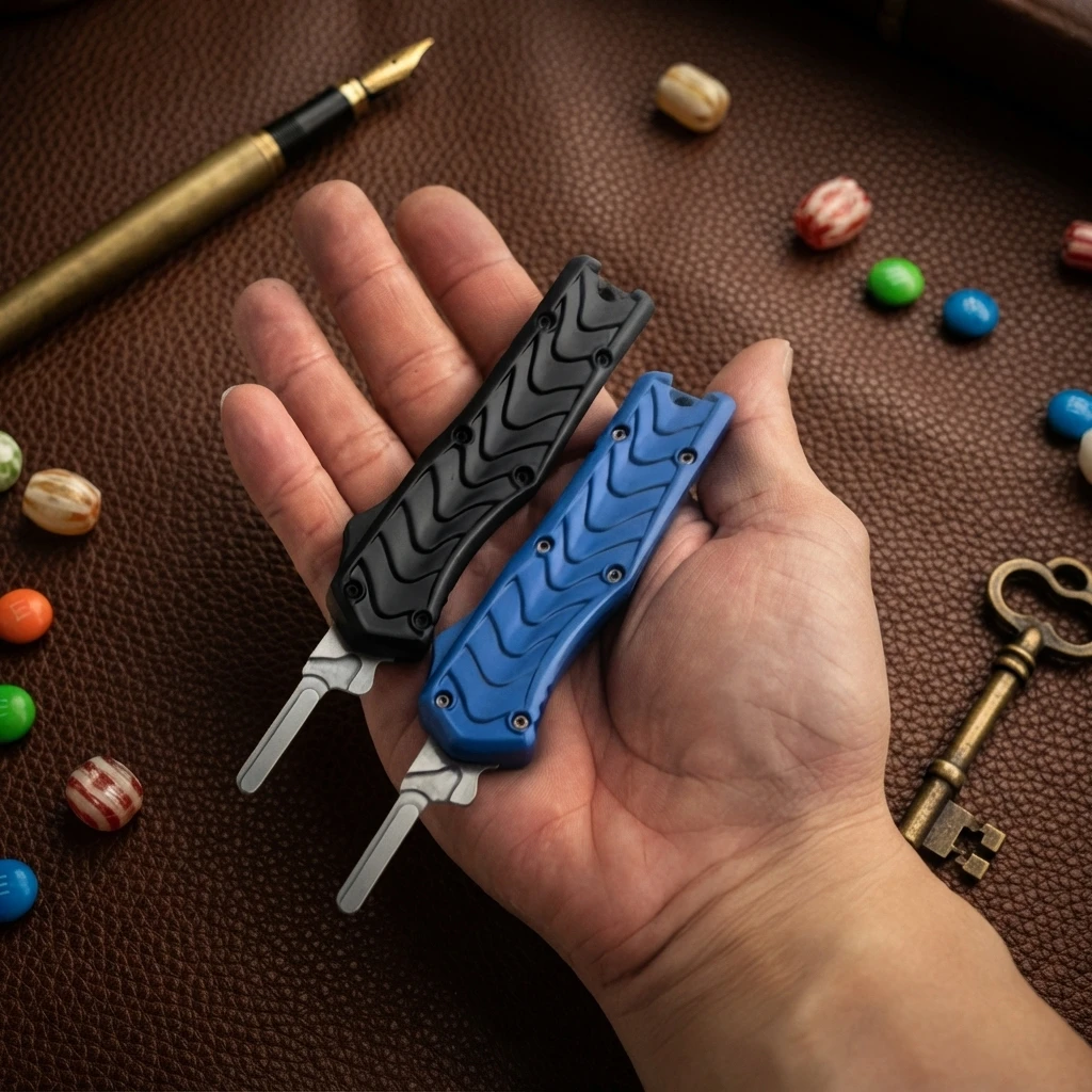 Mini Portable Utility Knife Handle Tool (Without Blade, Suitable For 23/24 Blades),Camping Hiking EDC Tools Zinc Aluminum handle