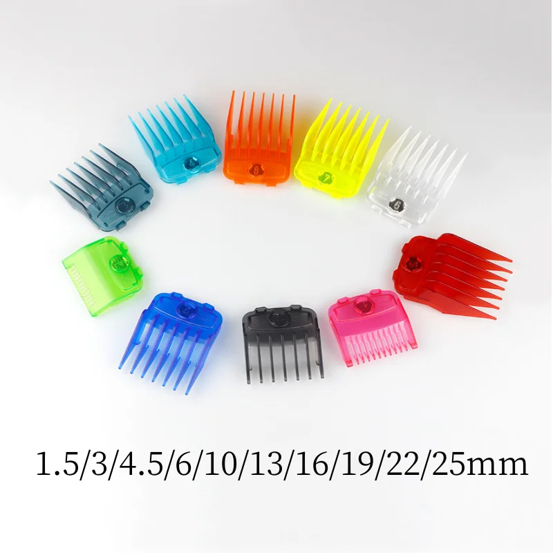 Starke magnetische Grenze Kamm transparente Farbe für Wahl elektrische Clipper Guards Friseur profession elle Schneid führung Kamm y0429