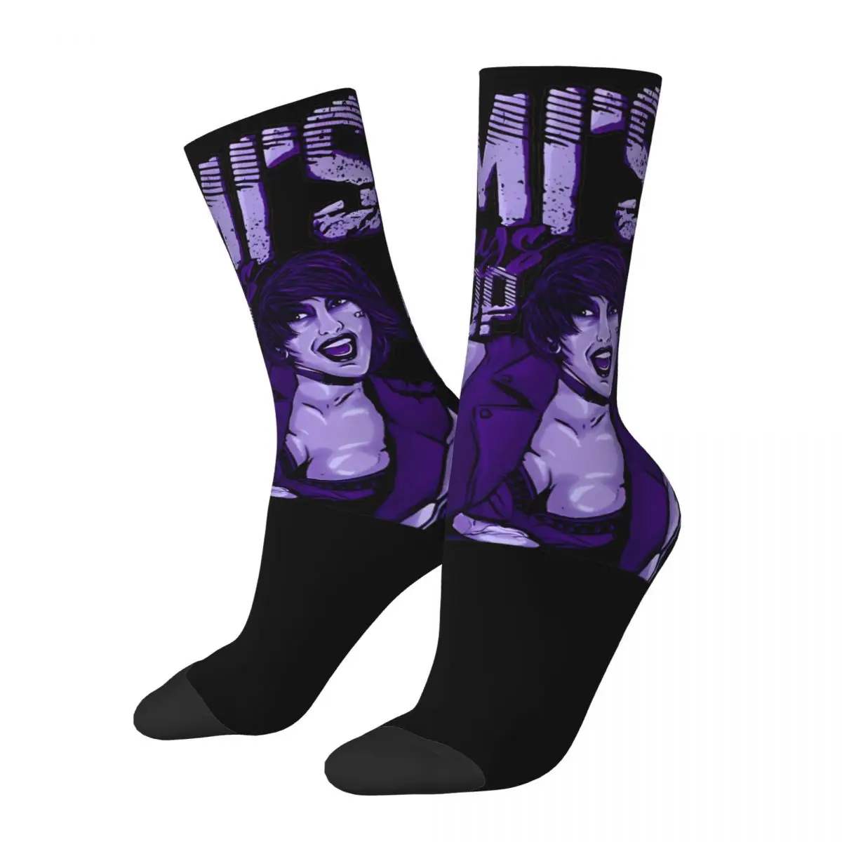 Mami's Always On Top Rhea Ripley Theme Design All Season Socks Accessories for Men Breathable Printed Socks