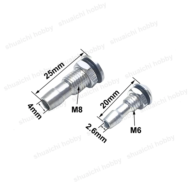 10PCS M6/M8 Aluminium Waterafvoer Nozzle watergekoelde Afvoermondstukken Vervangende Onderdelen voor RC Schip modellen DIY Modificatie