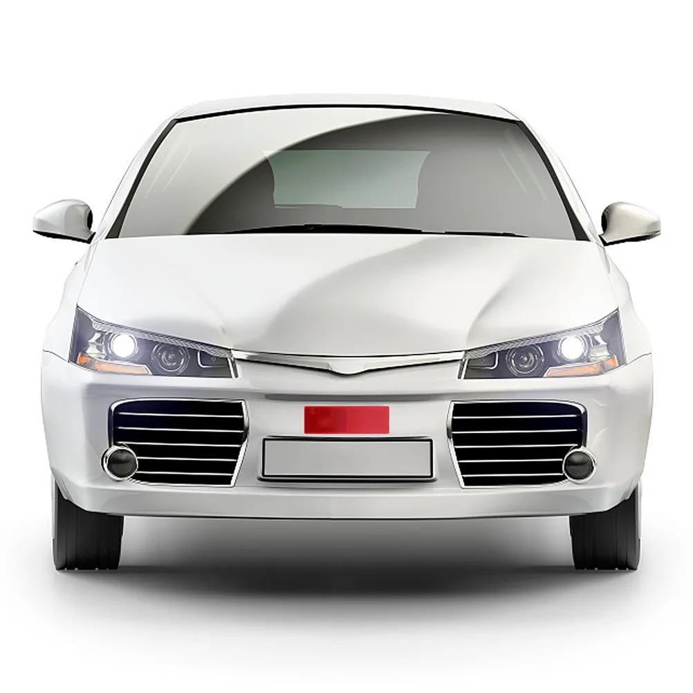 12Pcs Auto Reflective Sticker Rectangular Car Safety Reflector Universal Adhesive Reflective Marker Lights High Visibility Rain