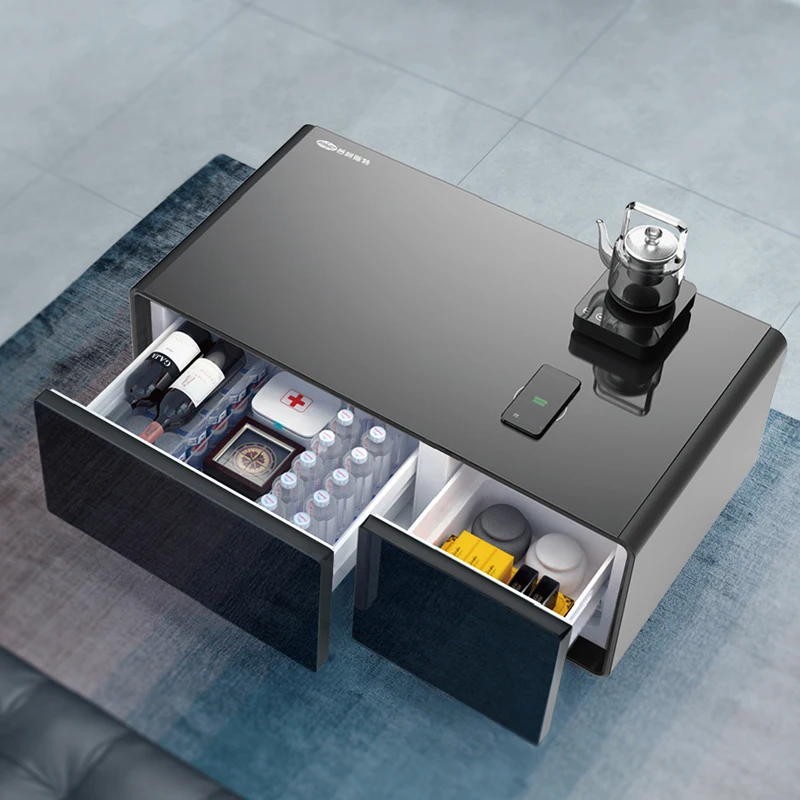 New Dened Coffee With Fridge Drawers and Cooling Storage Sart Liing Roo Furniture