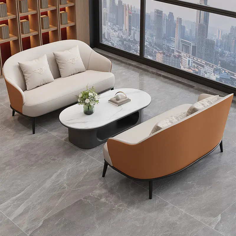 Simple Meeting Single Sofa Coffee Table Combination Leisure Hotel Lobby Beauty Salon Rest Area Reception Negotiation Tables And