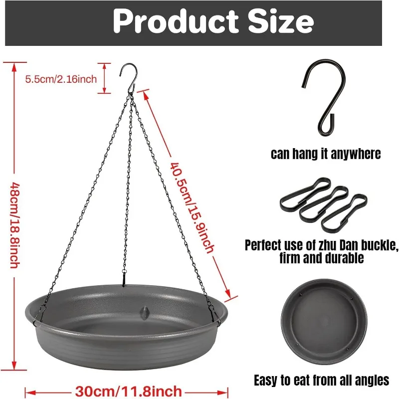 

Removable Bird Feeder Holder Bird Bathtub Fence Plywood Patio Railing Bird Bathtub Decoration