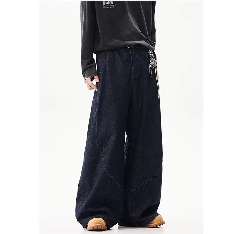 Men Spring Autumn Loose Straight Leg Fashion Versatile Jeans Male Daily Classic Simplicity High Quality Blue Denim Trousers