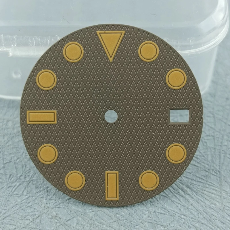 Esfera de textura estéril de 28,5mm, malla de textura de onda de agua adecuada para NH35 NH36, movimiento mecánico, accesorios de esfera de reloj