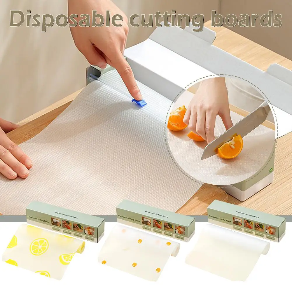 Disposable Kitchen Cutting Board Mat Antibacterial Free Wash Cutting Board Mat For Fruit Vegetable Meat Viscose Dinner Plat C8Q3