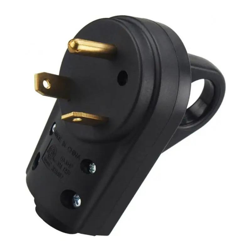 Twist Lock Plug Adapter Well Conductive Copper ABS Plastic Secure Connector for 10AWG Extension Cord in RV