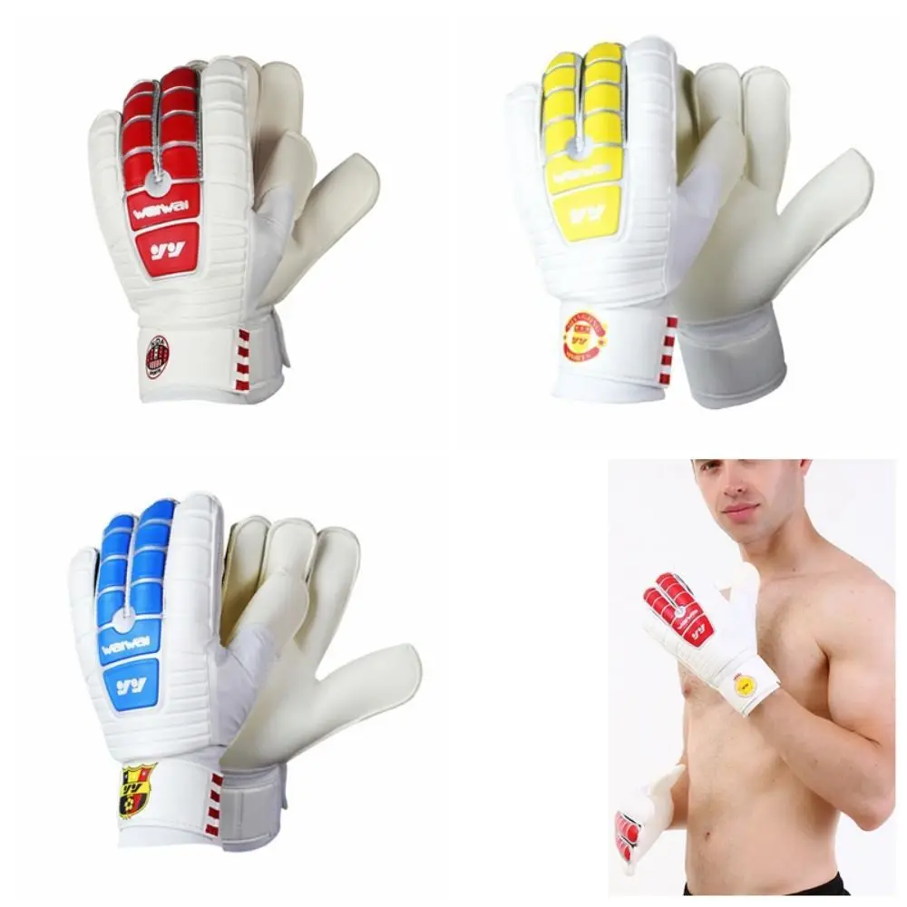 1 Pair Anti-Slip Goalkeeper Gloves Latex Cushioning Game goalkeeper gloves Soft Antiskid Kids Goalie Gloves Adult/Children/Kids