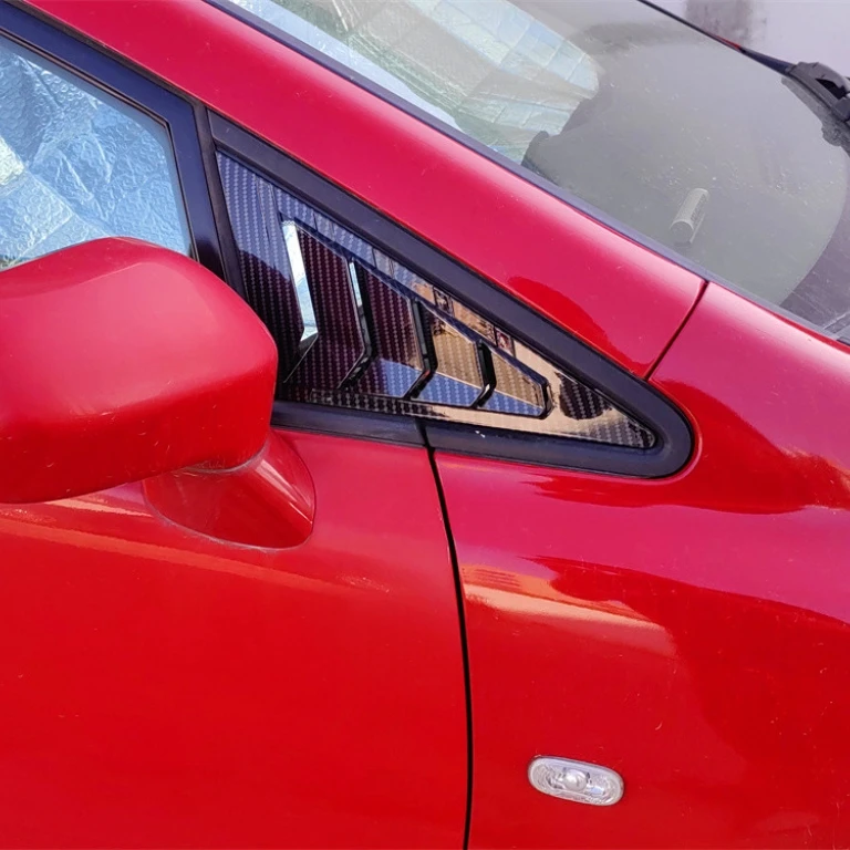 For Honda Civic Sedan 8th 2006-2010 2x Car Sticker Front Triangle Window Louver Side Vent Shutter Blind Shades Cover Trim Decor view 4