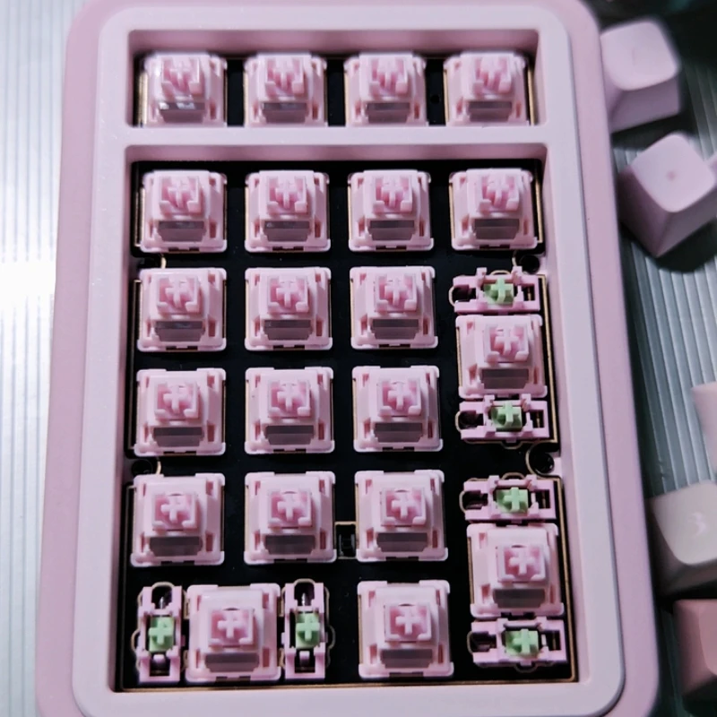 In stock HUANO Sakura V2Switch Custom DIY 60% Gaming Mechanical Keyboard POK POM Pink 35gf 42gf 5Pin Linear Creamy Switches Fo