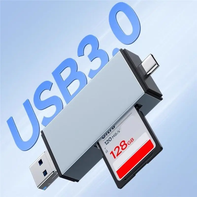 [LXYA68Z!] Type-C USB3.0 Card Reader For SD TF Memory Cards- For Laptop, Phone, OTG, Smart Card Adapter