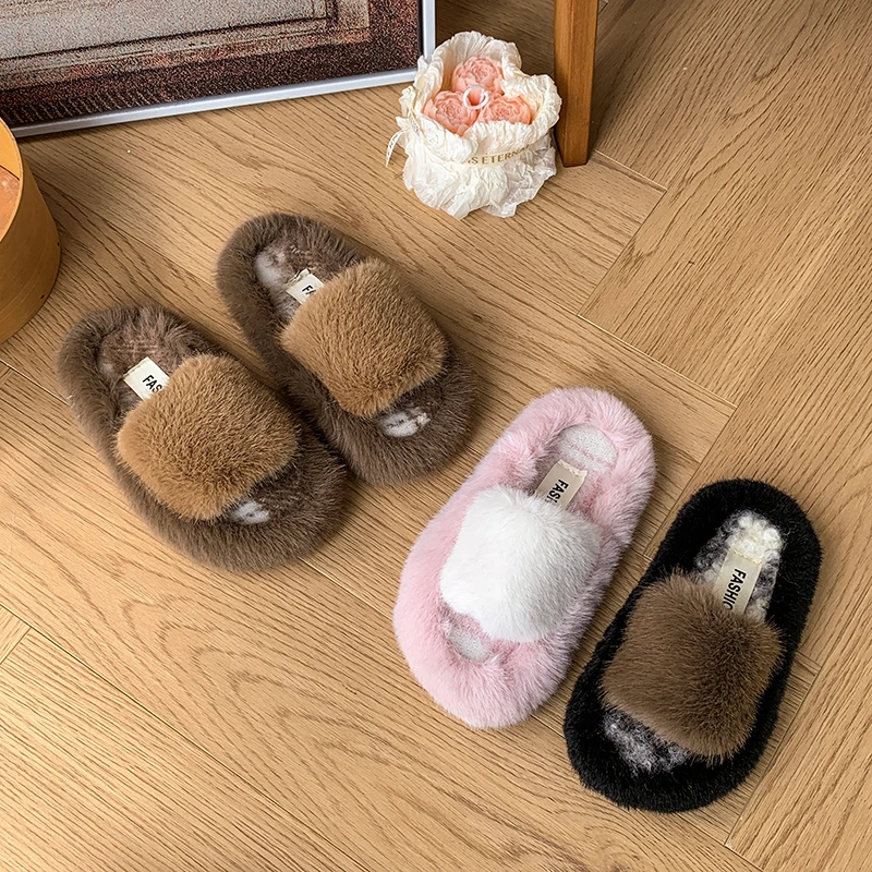 حذاء قطني غير رسمي للأطفال للفتيات لشتاء 2025 موضة جديدة على الطراز الكوري حذاء ناعم من الأسفل مضاد للانزلاق متعدد الاستخدامات مفتوح الأصابع