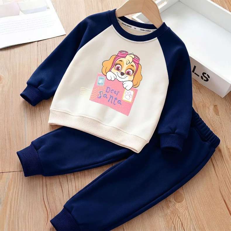2026 Herbst Mädchen Lässiger O-Ausschnitt Hoodie + Lange Hose 2-Teiliges Set Kinder Sweatshirt Jogginghose 2-teiliger Anzug Kinder Trainingsanzug – Detail 2