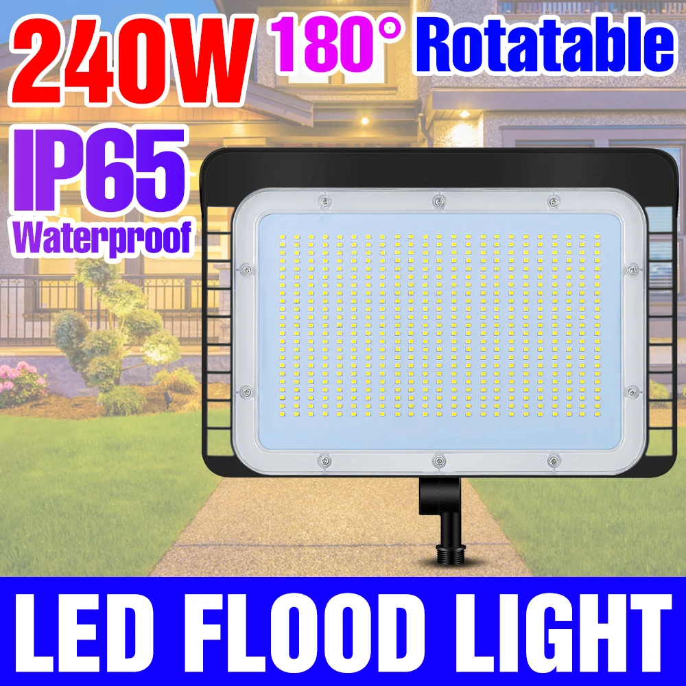 LED Floodlight 220V Outdoor Wall Lamp Focos LED IP65 Waterproof Bulb Led Spotlight Street Lamp 150W 200W 240W Landscape Lighting