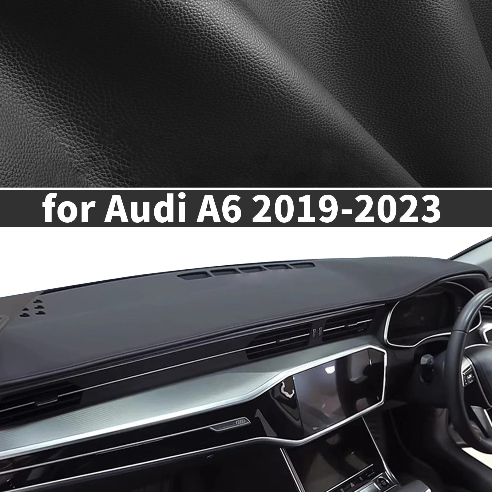 

for Audi A6 2023-2019 C8 (Fit for Without HUD) Custom fit Dashboard Cover Sun Shade Dash Mat Anti‑Glare Carpet Dash Pad Dashmat