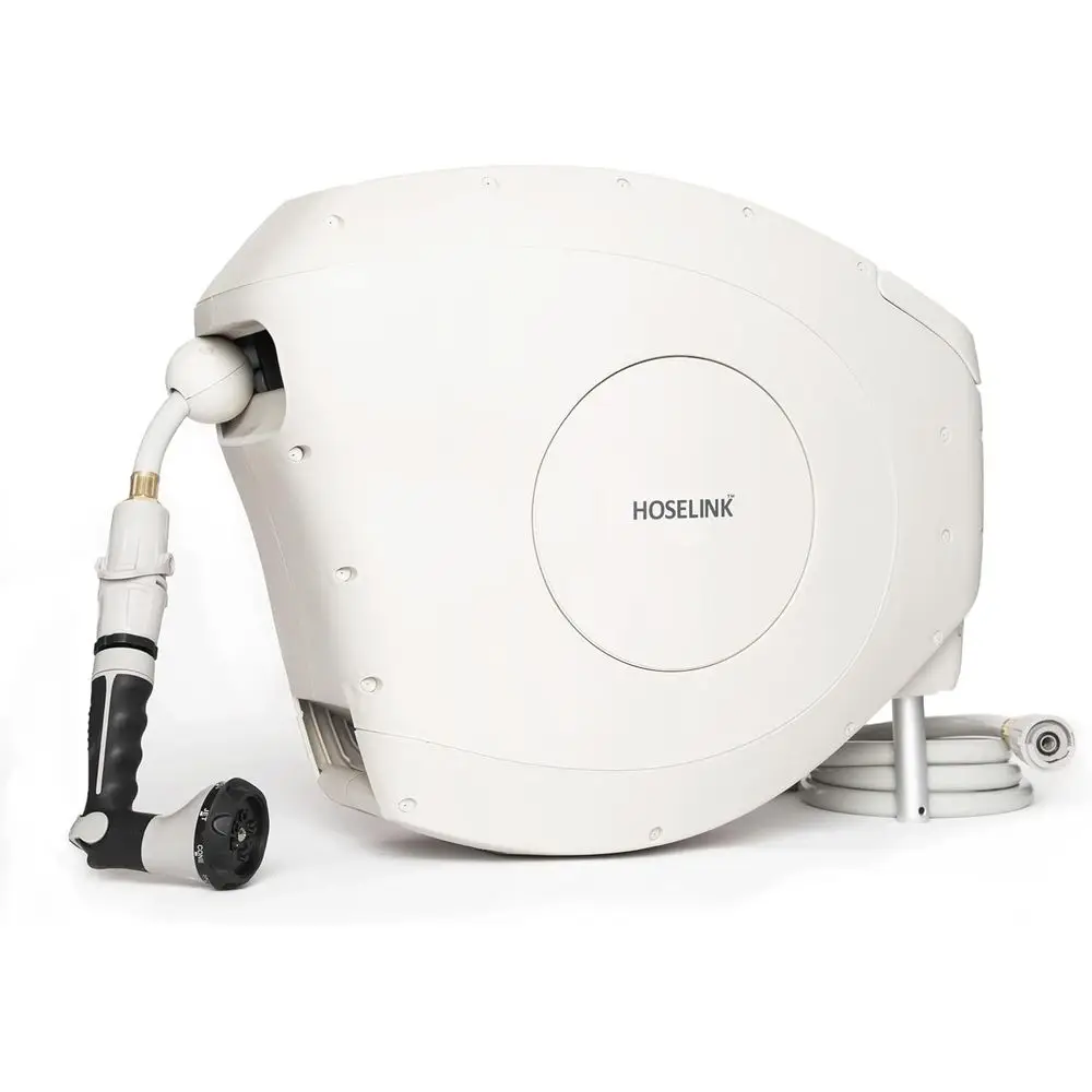 

Automatic Retractable Garden Hose, 100ft, 1/2 UV-Protected Kink-Free, Wall Mount, Outdoor Watering System
