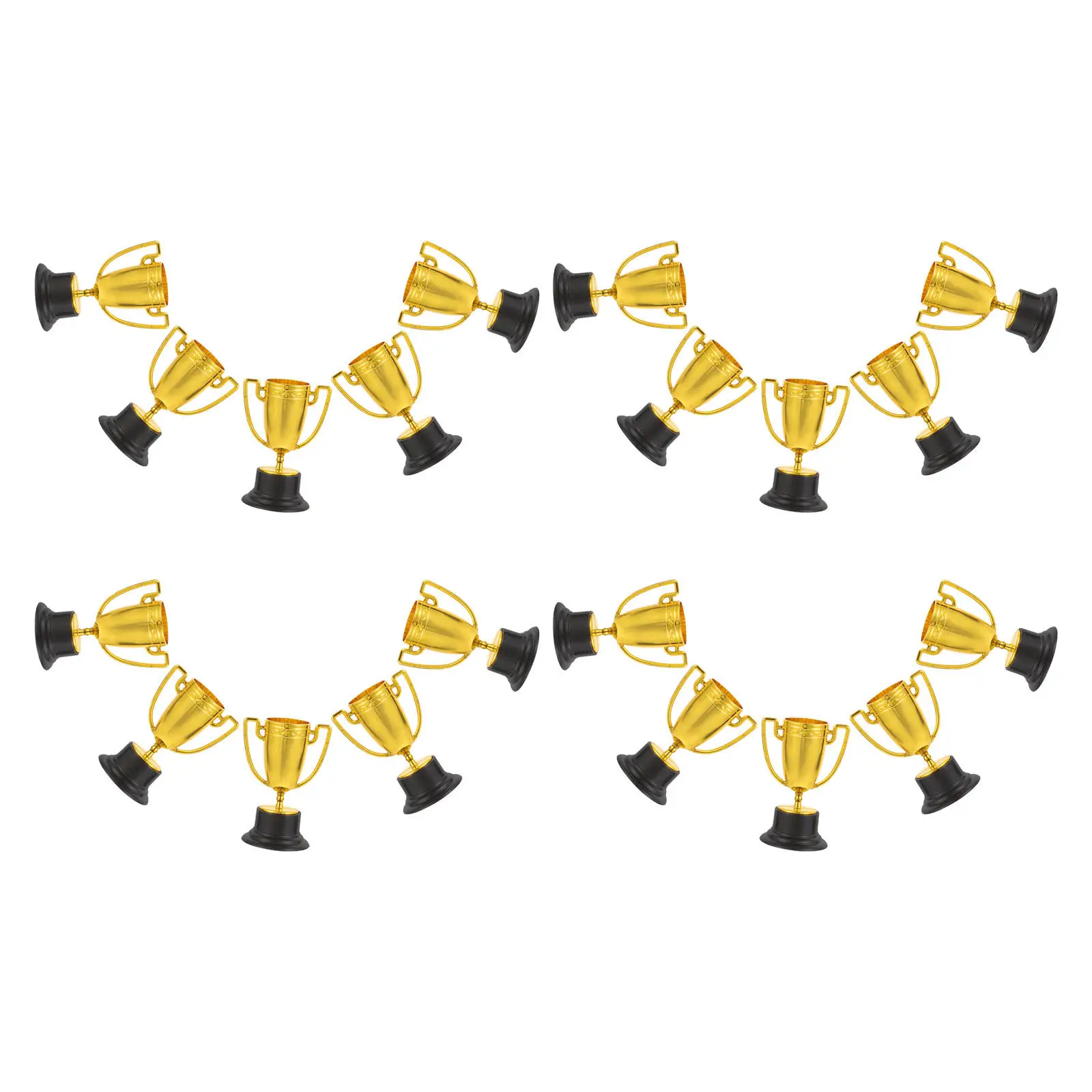 

20Pcs Mini Trophy Party Favors Lightweight Gold Plastic Trophies for Classroom Rewards Graduation Awards Party Decoration
