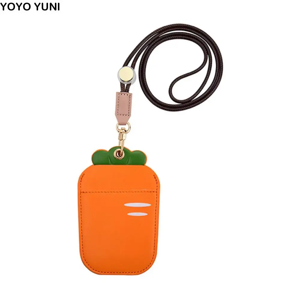 

Long Lanyard Cartoon Fruit Card Holder Lemon Fashionable Work Card Badge Holder Portable Strawberry Id Card Protector Work