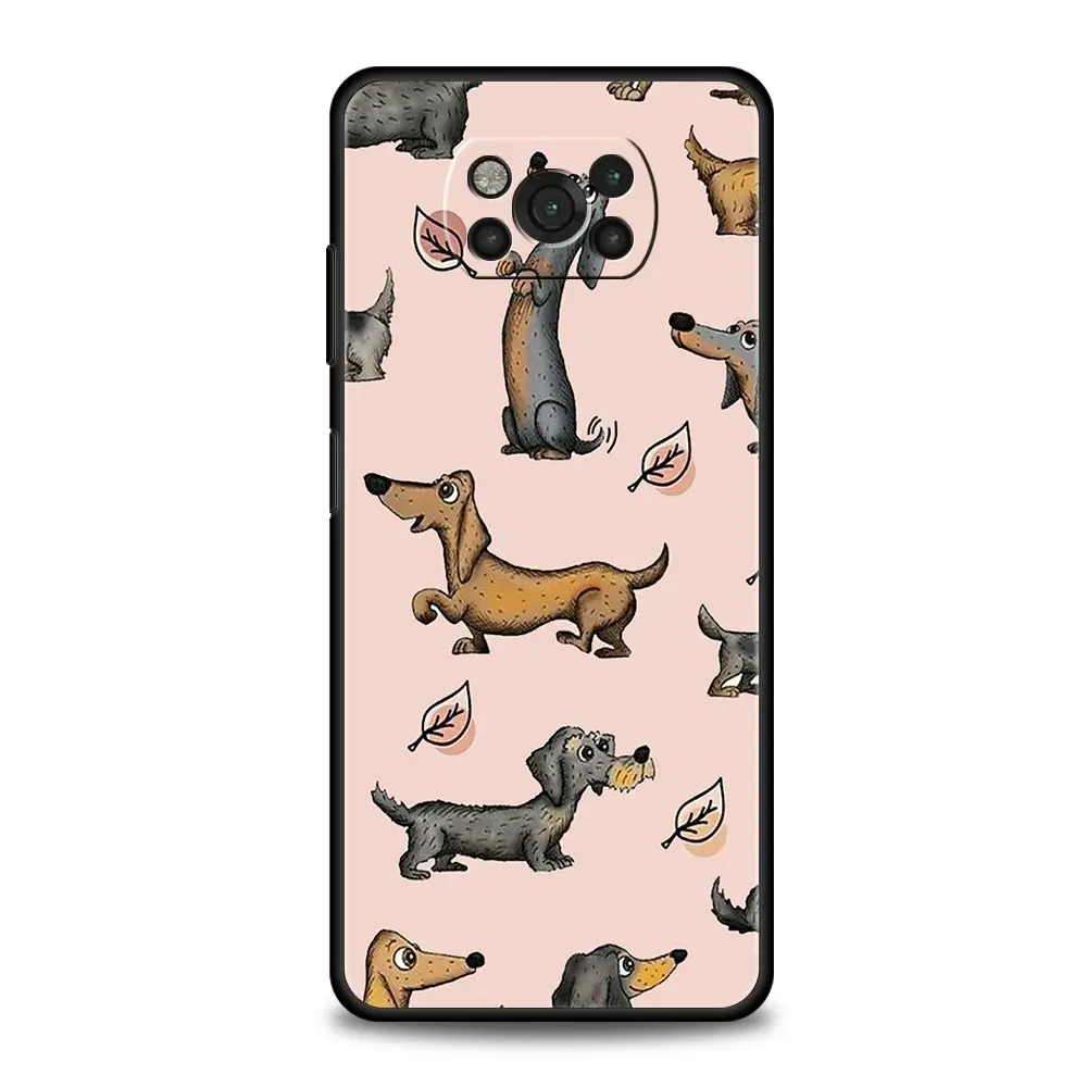 Dachshund Sausage Dog Phone Case For For Xiaomi Poco X6 X5 Pro X4 X3 NFC F5 Pro F4 F3 GT M5 M4 Pro 5G M3 C51 C50 C55 Soft Cover
