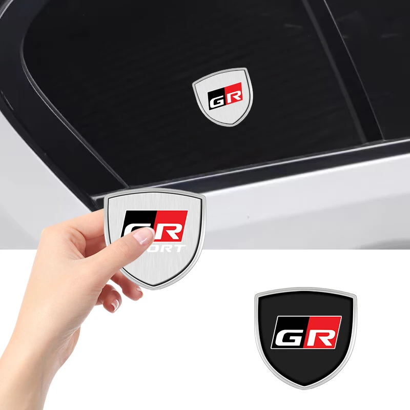 

3D Metal Shield Emblem Car Window Body Side Badge Stickers For Toyota GR Sport Gazoo Racing RAV4 C-HR Avensis Prado Auto Styling