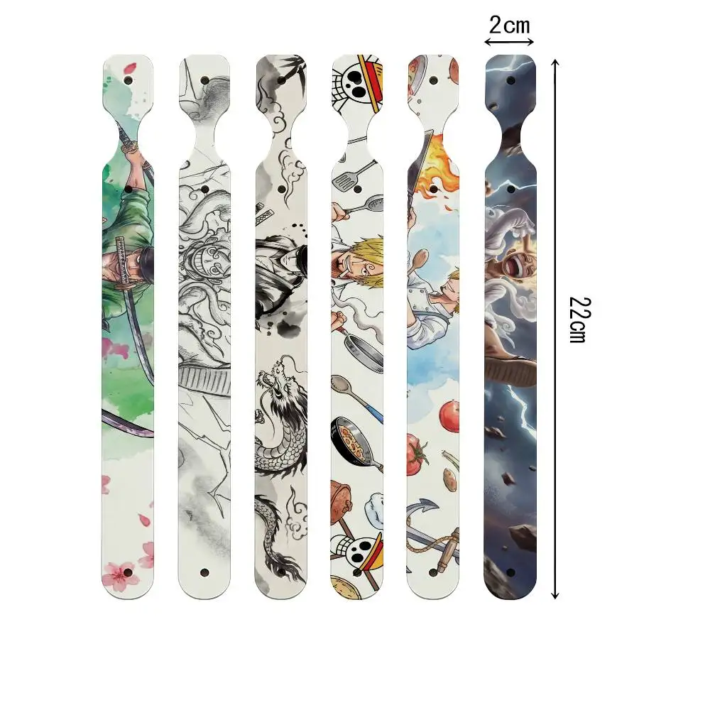 MOTORCYCLE ANIME ONE PIECE LUFFY PU Leather Keychain Minimalist Key Holder Durable Key Organizer Car Keys Bag Accessories