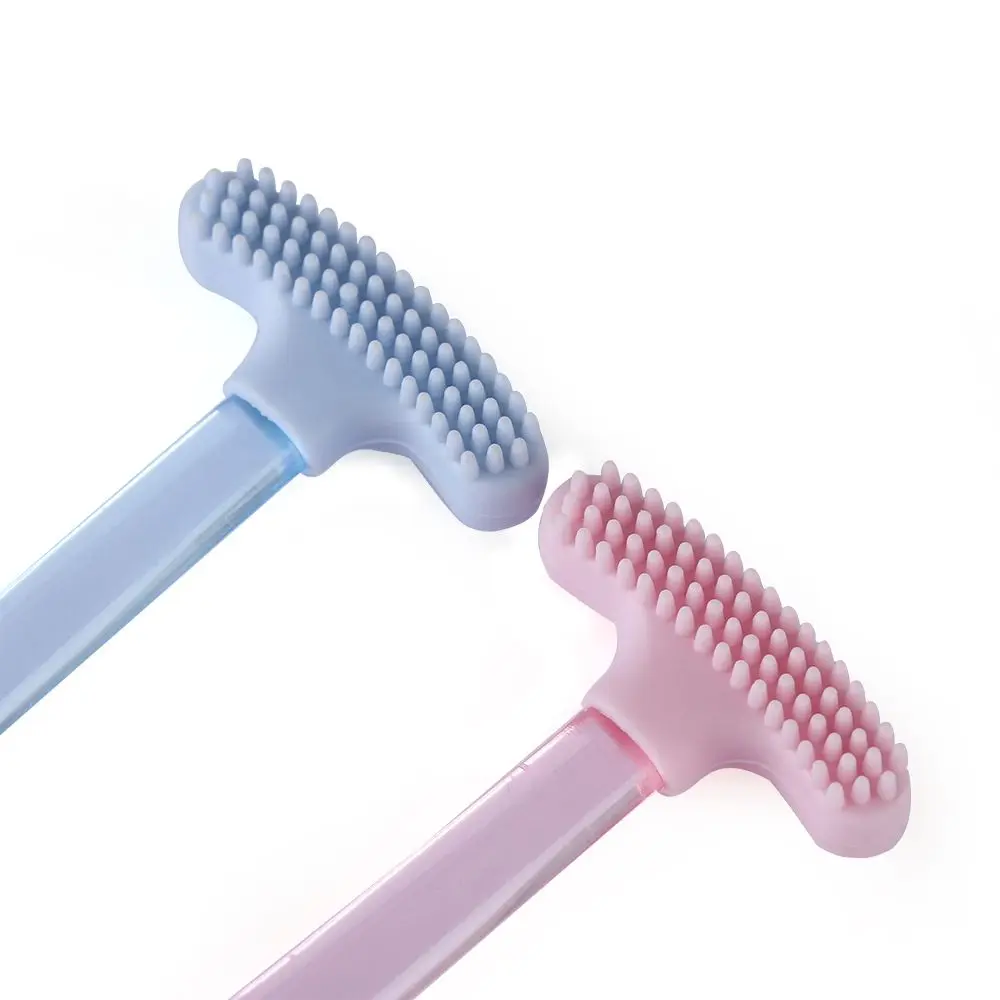 Soft Silicone Tongue Scraper Double sided Tongue Cleaner Brush Oral Clean Hygiene Cleaning Bad Breath Dental Health Care Tool