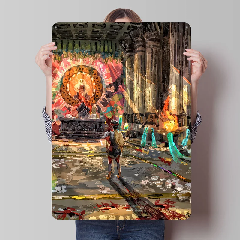 Hades Game Fanart Metal Poster Customized Wall Art Retro Vintage Tinplate Signs for Fans Decoration Home Decor Accessories Bar