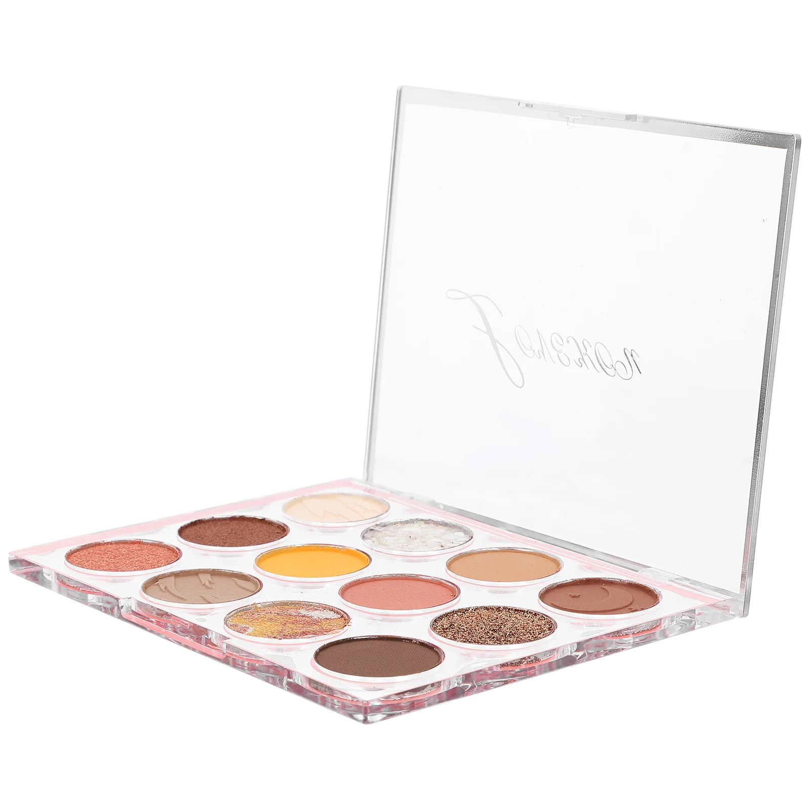 12 グリッドアイシャドウパレット軽量で耐久性のあるアイシャドウプレートパーティーナイトクラブアイメイクスパークルグリッター