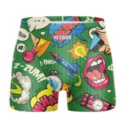 Summer Bathing Suit New Mens Swim Jammer Short Endurance Athletic Training Swimsuit Beach Swimming Trunks Swimwear Tights Shorts