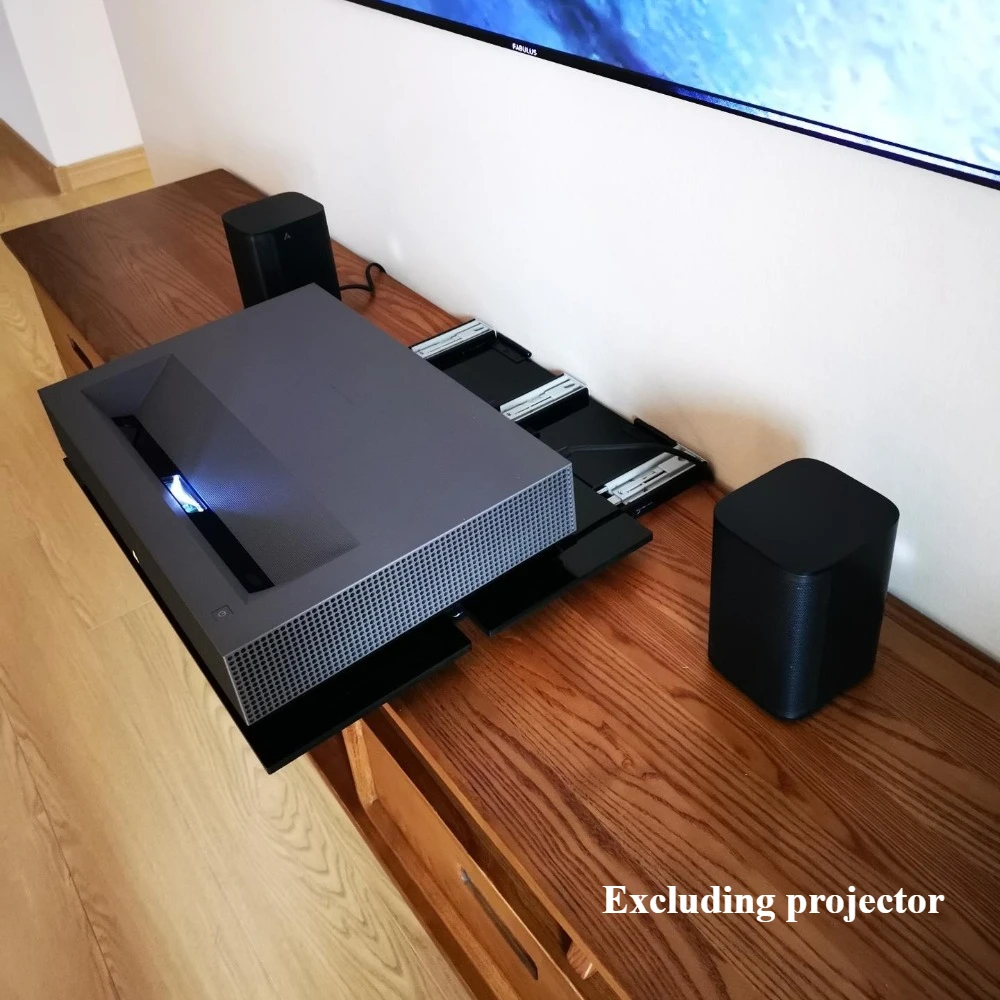 

NEW Portable UST Projector Slider Tray Manually Adjustable Telescopic Projector Mount 30kg Load-bearing Max 200” Support OEM