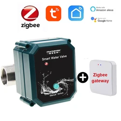 Tuya Zigbee Intelligent Water Valve Suport Alexa Google Smart Life Control Open 0% To 100% Home Garden Irrigation Include Hub