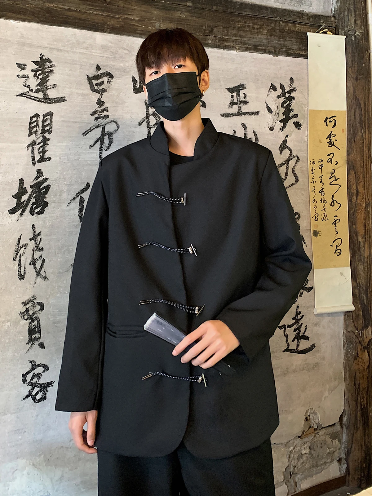 

New Chinese Sle Men's Casual Suit Jaet Loose Comfortable Spring Autumn Faionable High-End Feeling Leisure Zhongan Coat