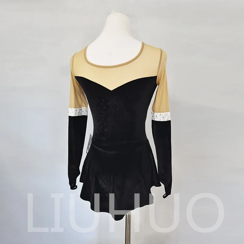 LIUHUO Ice Figure Skating Dress Girls Women Teens Stretchy Spandex Competition Wholesale